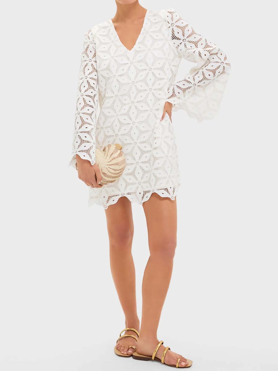 Floral Lace See-through Dress