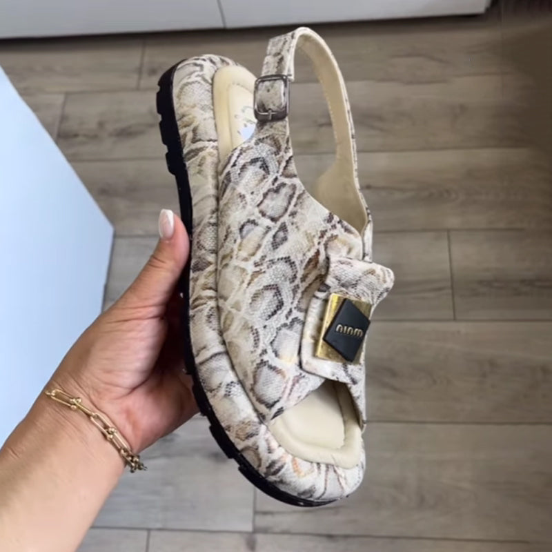 Python Soft-soled Fish-toe Sandals
