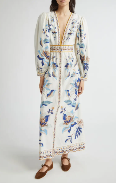 V-Neck Printed Dress