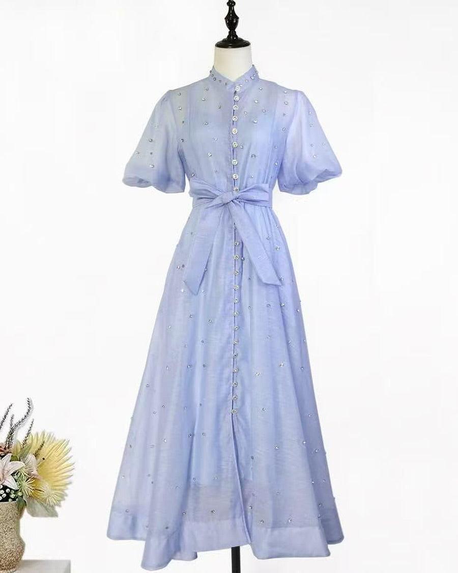 Short Sleeve Elegant Soft Midi Dress