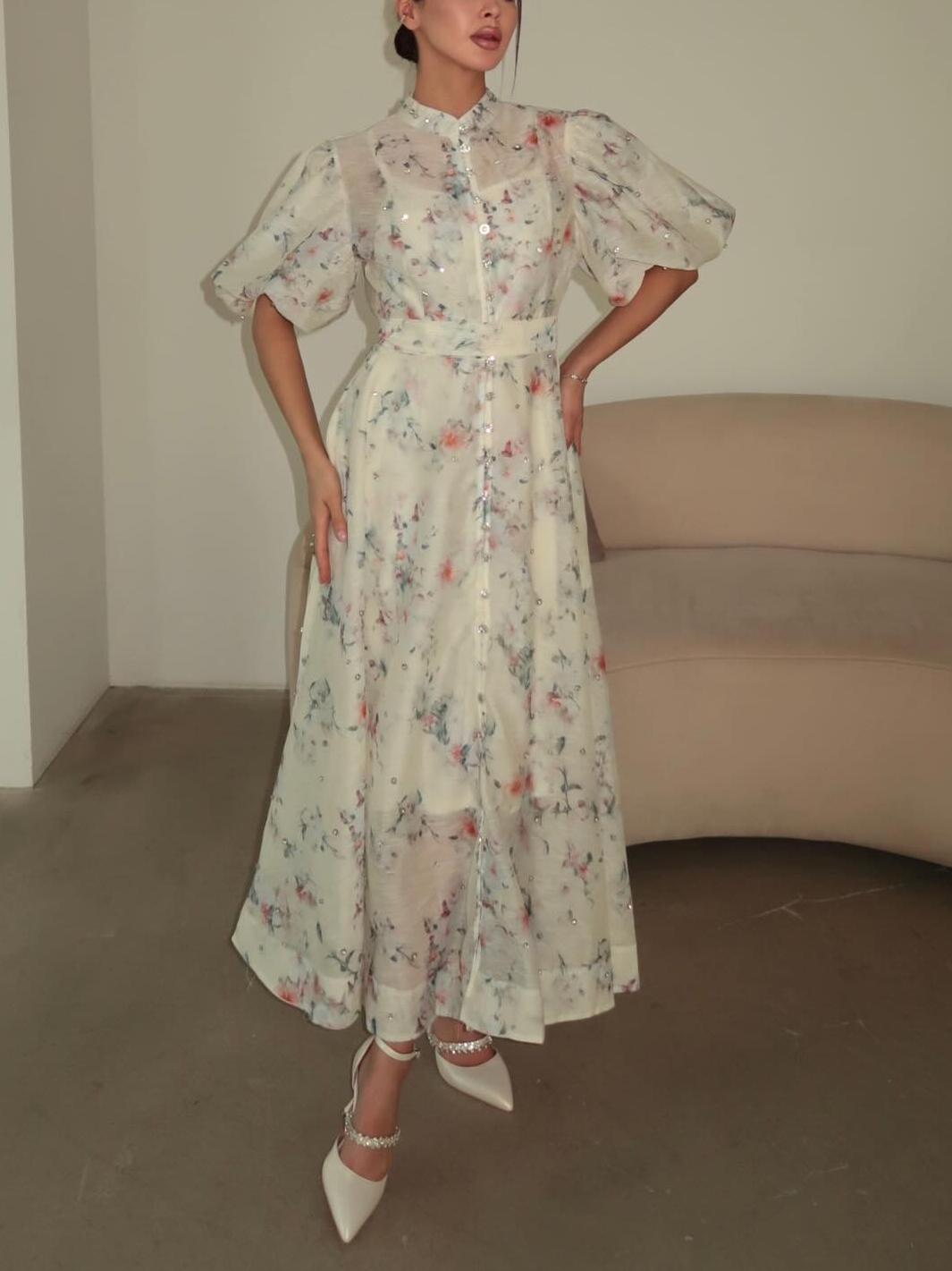 Short Sleeve Elegant Soft Midi Dress