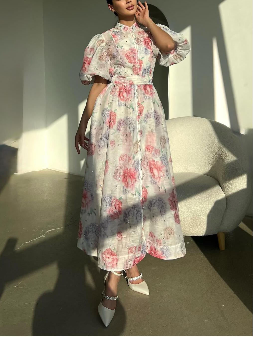 Short Sleeve Elegant Soft Midi Dress