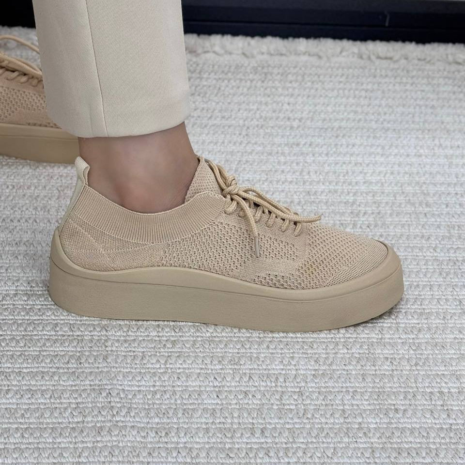 Lace - Up Knit Sneakers (Available in Multiple Colors)
