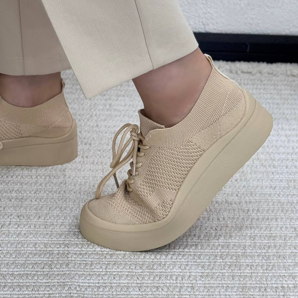 Lace - Up Knit Sneakers (Available in Multiple Colors)