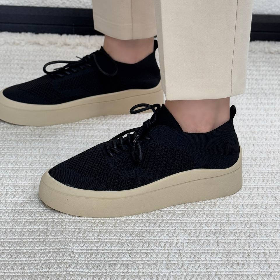 Lace - Up Knit Sneakers (Available in Multiple Colors)