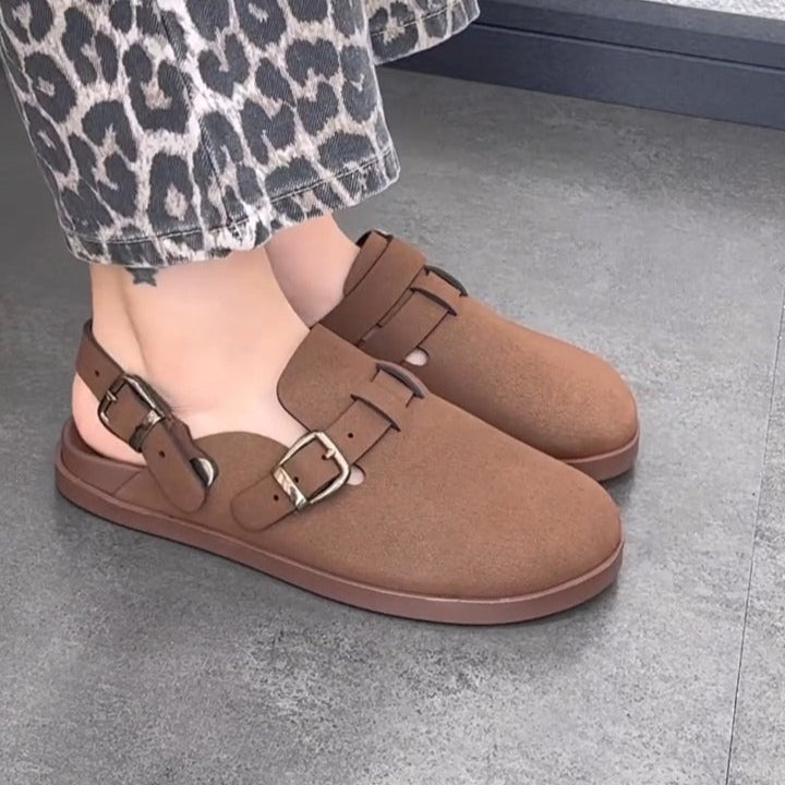 Double - Buckle Strap Mule Clogs