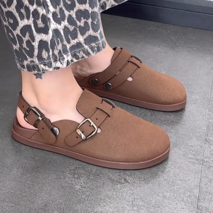 Double - Buckle Strap Mule Clogs