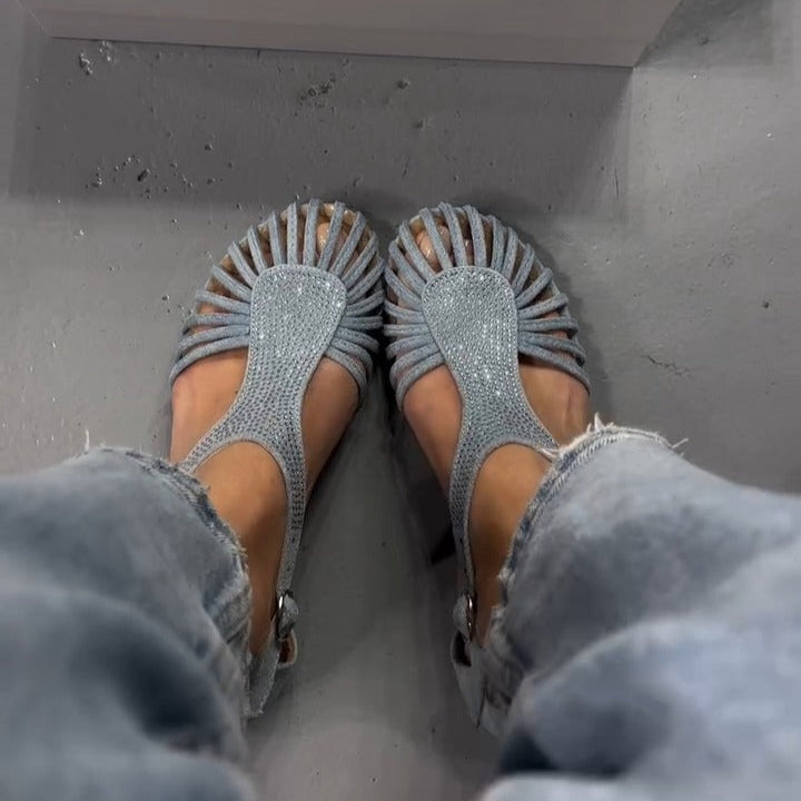 Strappy Rhinestone Sandals