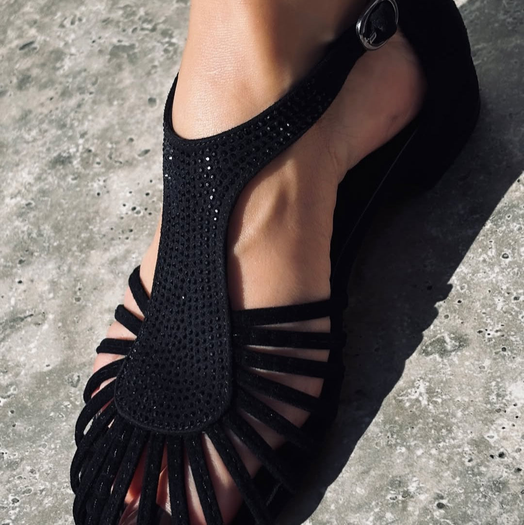 Strappy Rhinestone Sandals