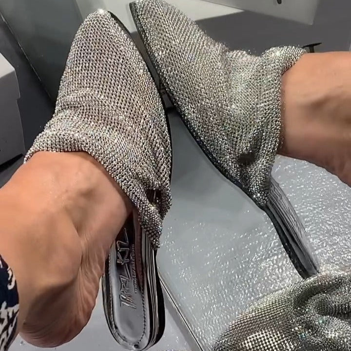 Shimmering Solid - Color Flat Slides