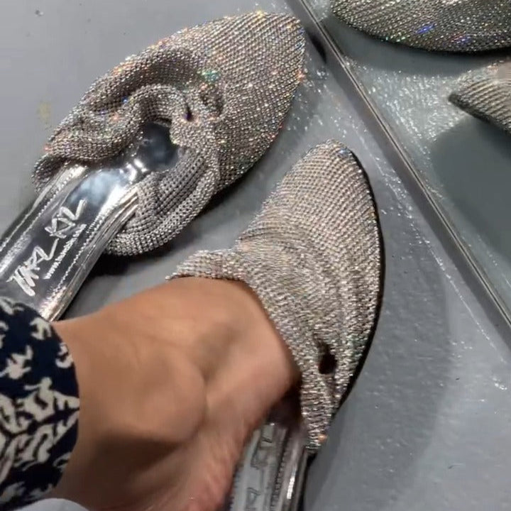 Shimmering Solid - Color Flat Slides