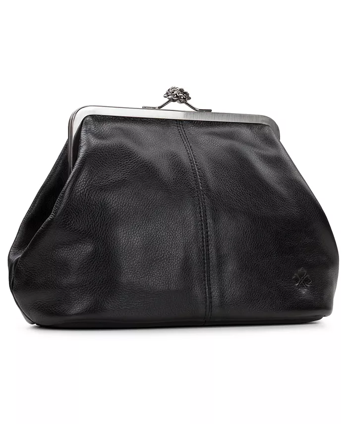 (⏰Last Day Sale For $39.99💥)-Classic Kiss-lock Closure Adorned Leather Bag