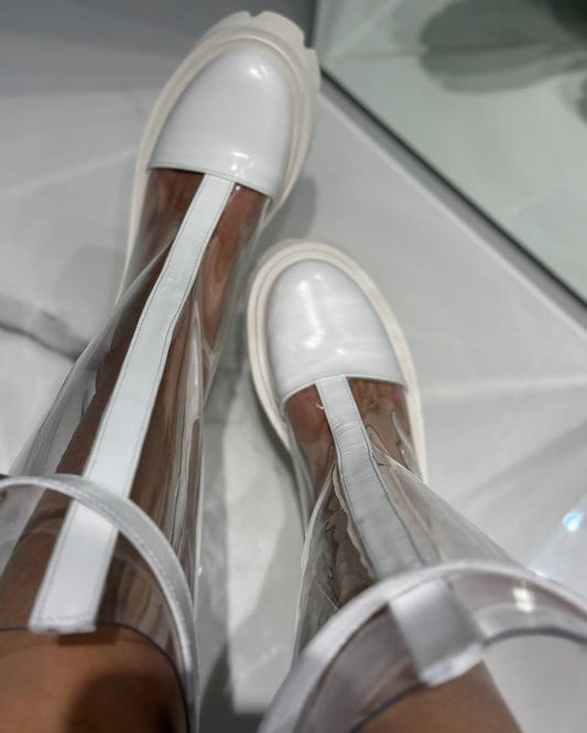 See-through cool high boots