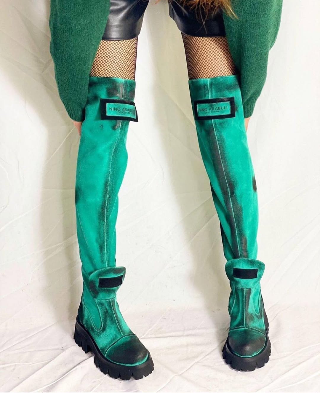 Multi - Color Over - the - Knee Boots