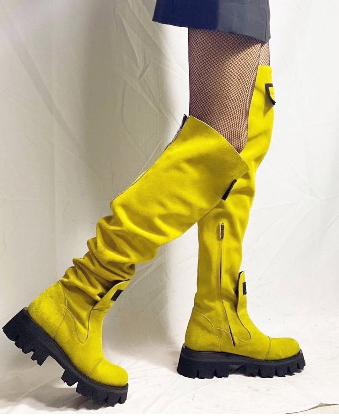 Multi - Color Over - the - Knee Boots