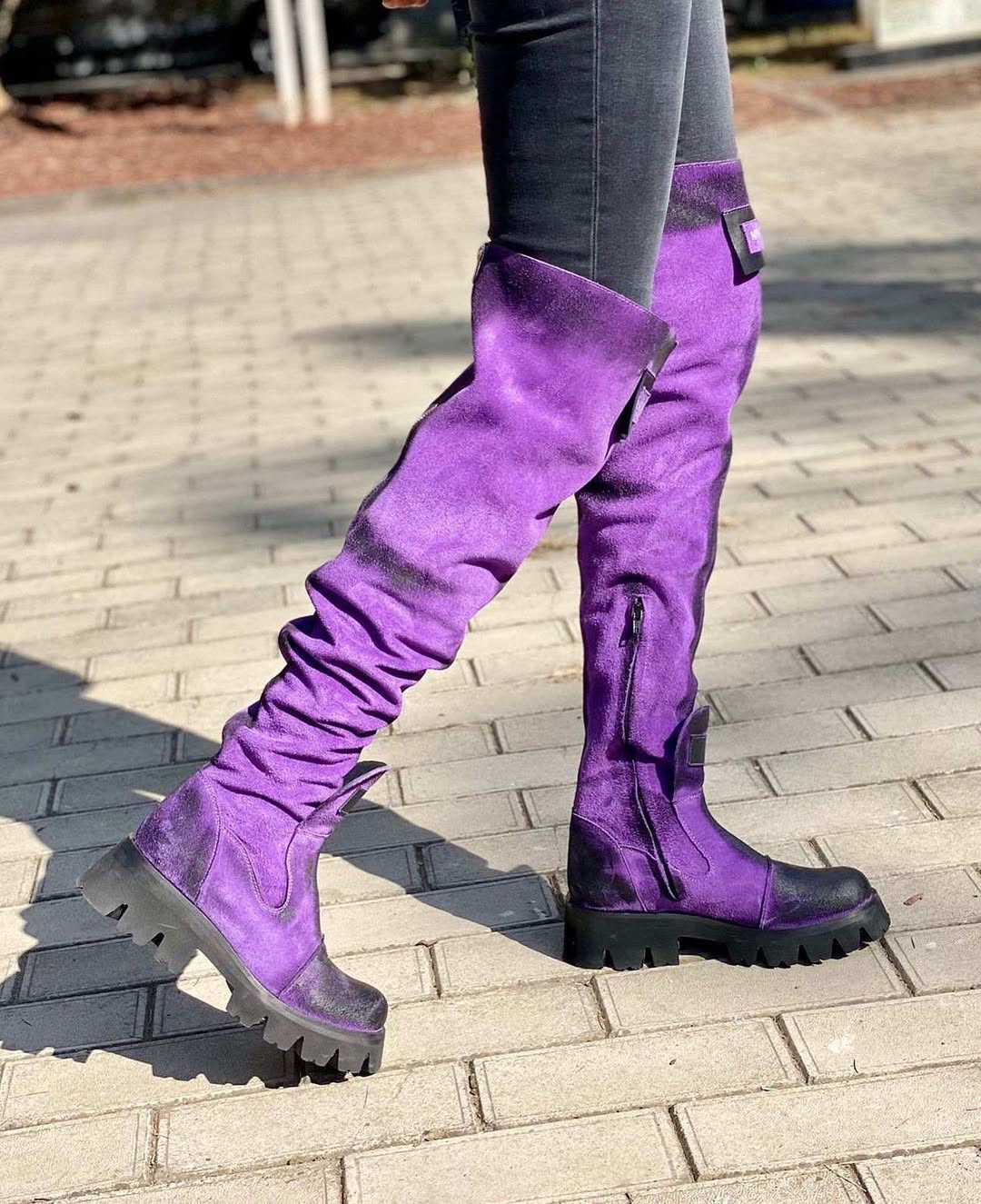 Multi - Color Over - the - Knee Boots