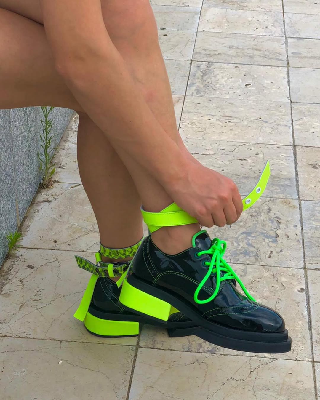 Neon Accent Chunky Oxfords