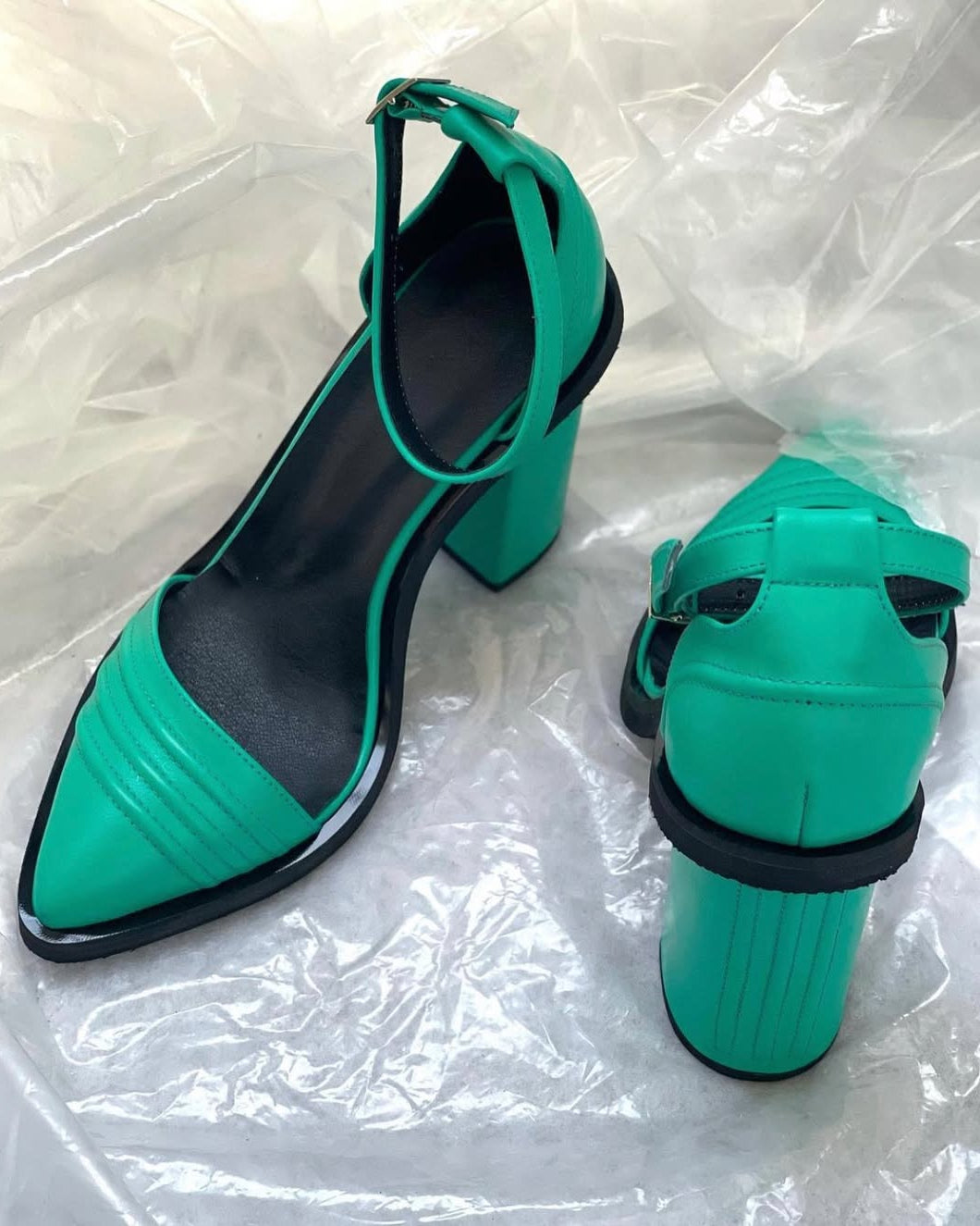 Modern Contrast Heels