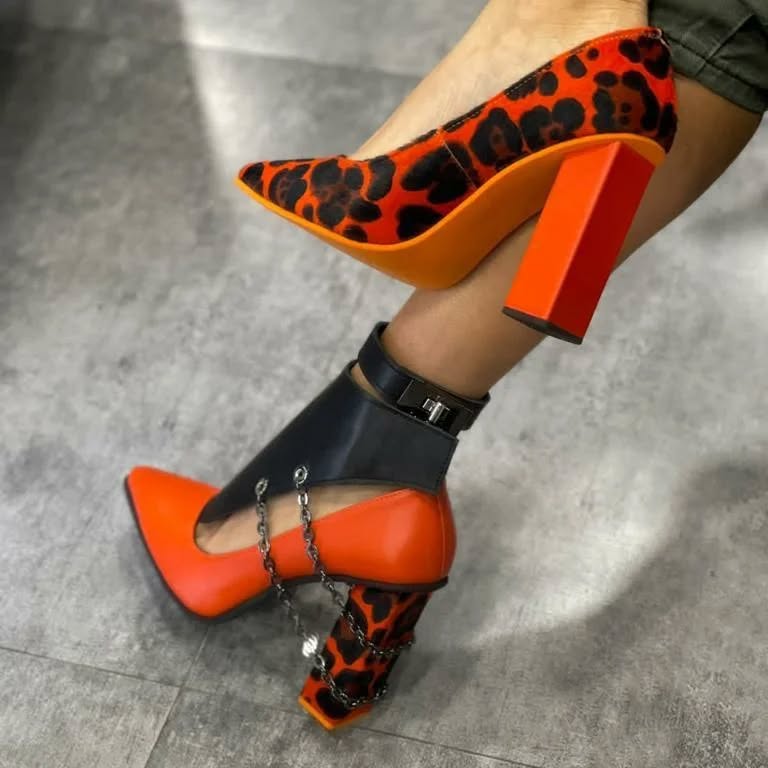 Chain-Edge Block Heels