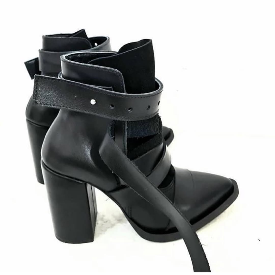 Studded Straps Boots