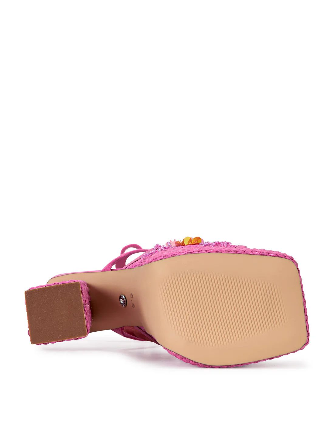 PINK PLATFORM HEELED SANDAL