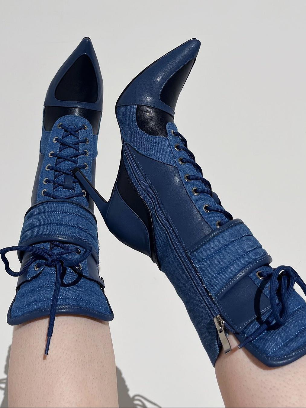 DENIM STILETTO BOOTIE