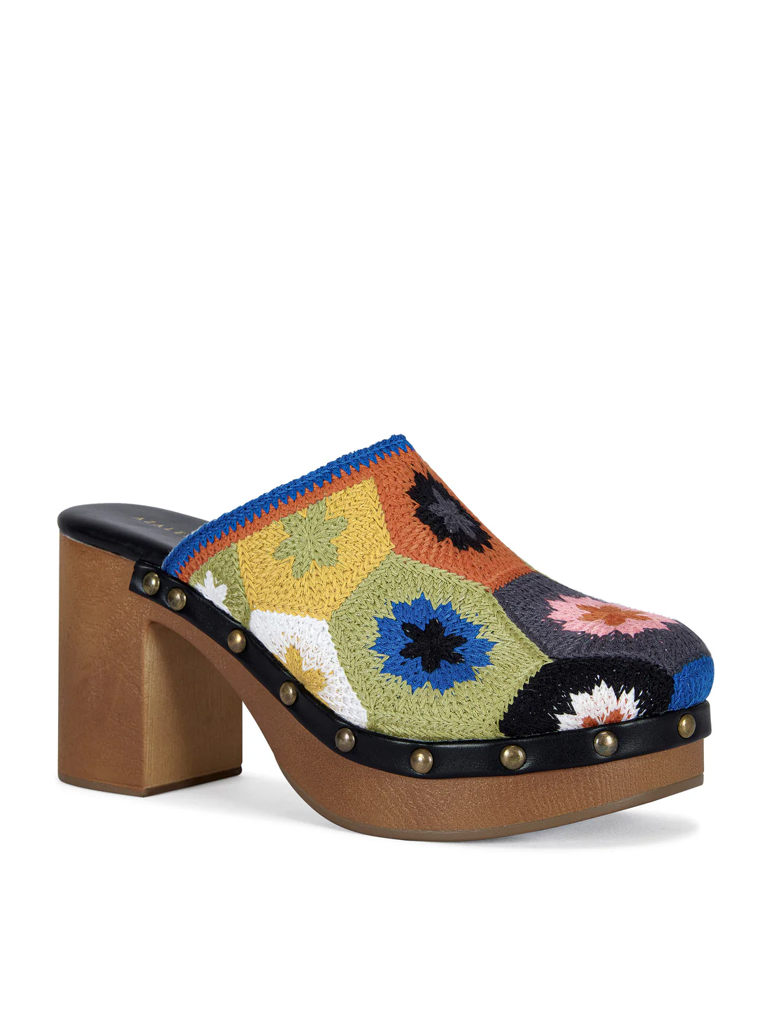Embroidered Platform Mules