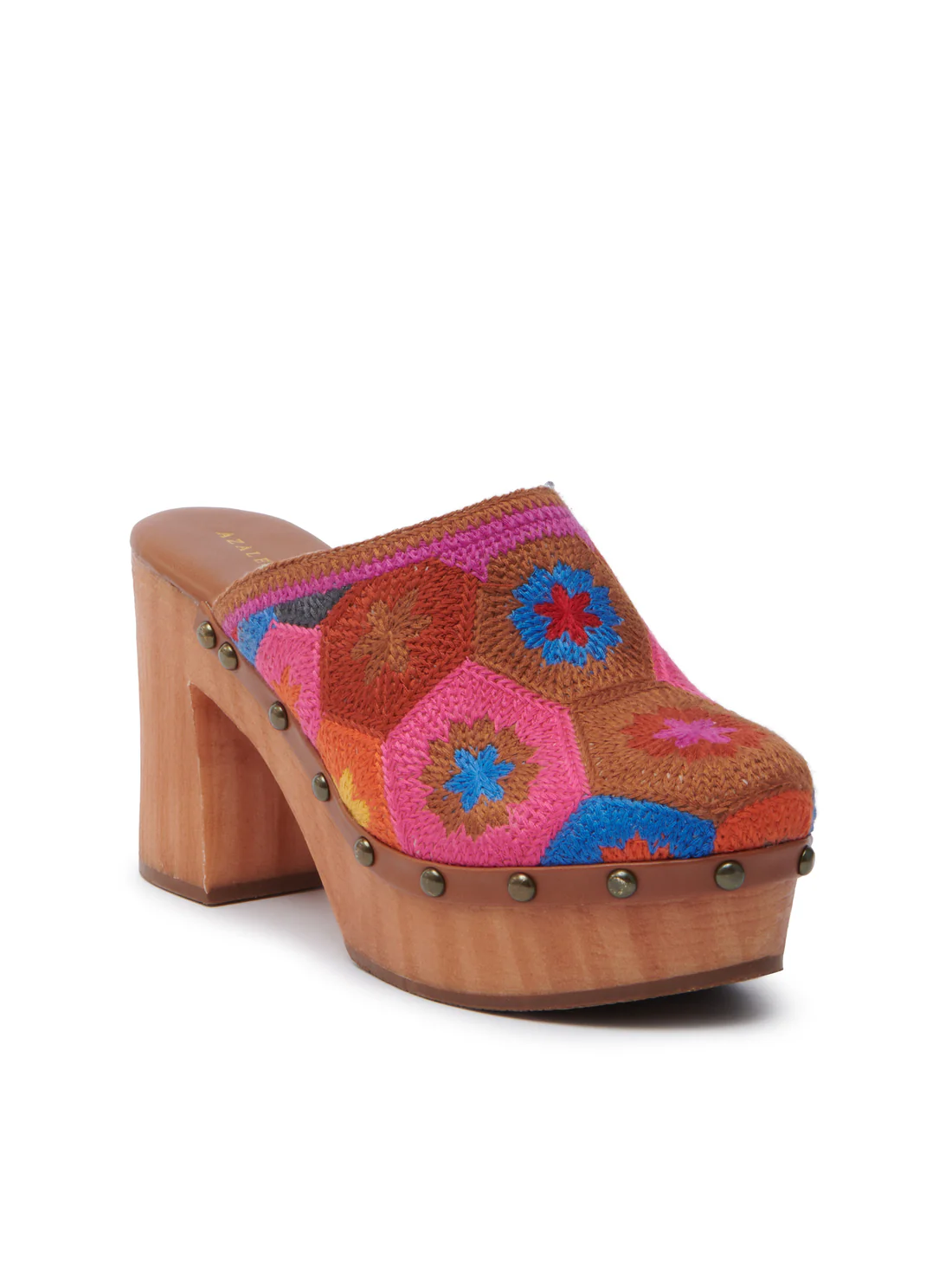 Embroidered Platform Mules