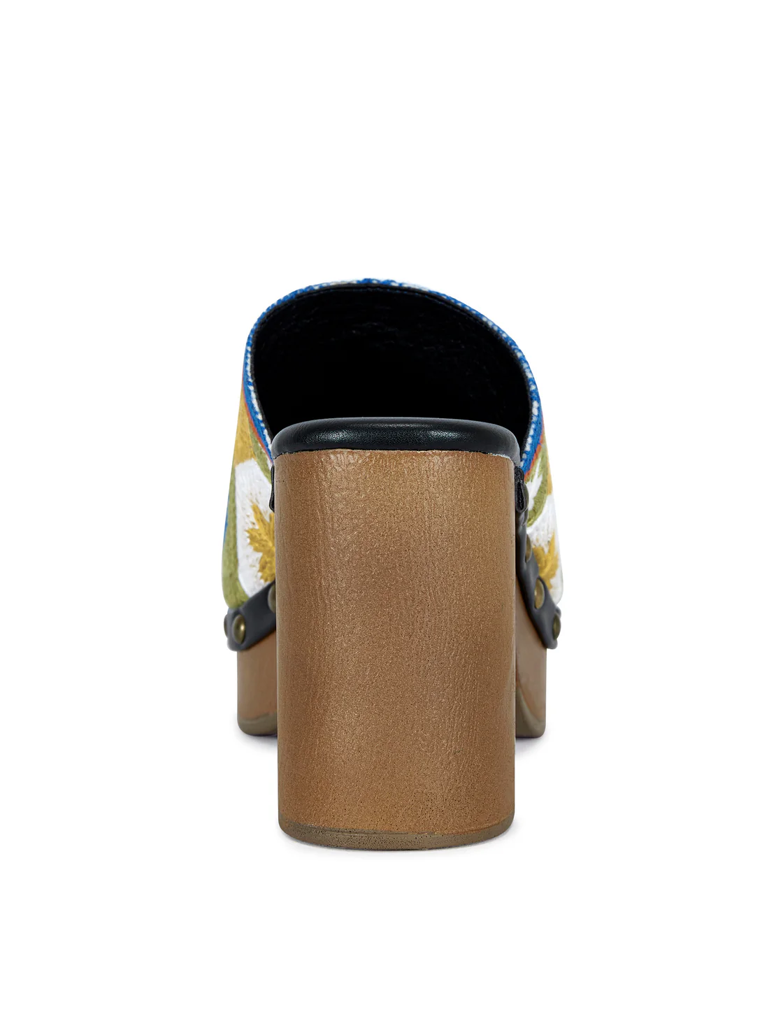 Embroidered Platform Mules