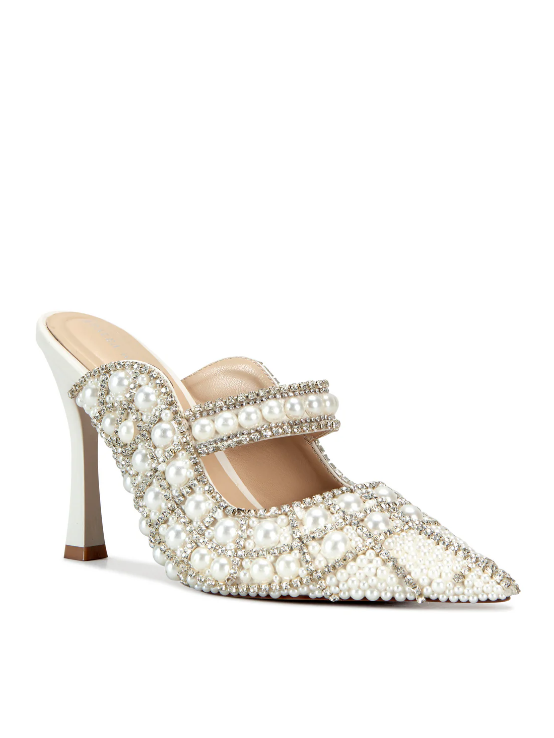 Pearl & Rhinestone Embellished Mules