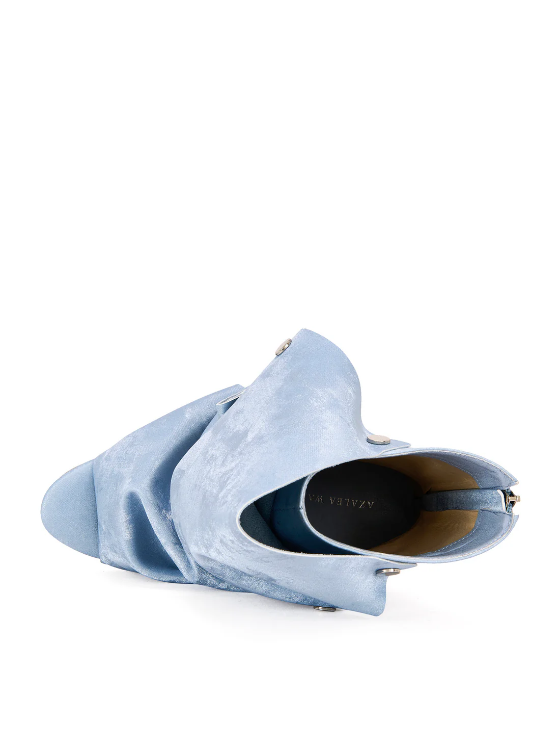 DENIM PEEP TOE STILETTO BOOTIE