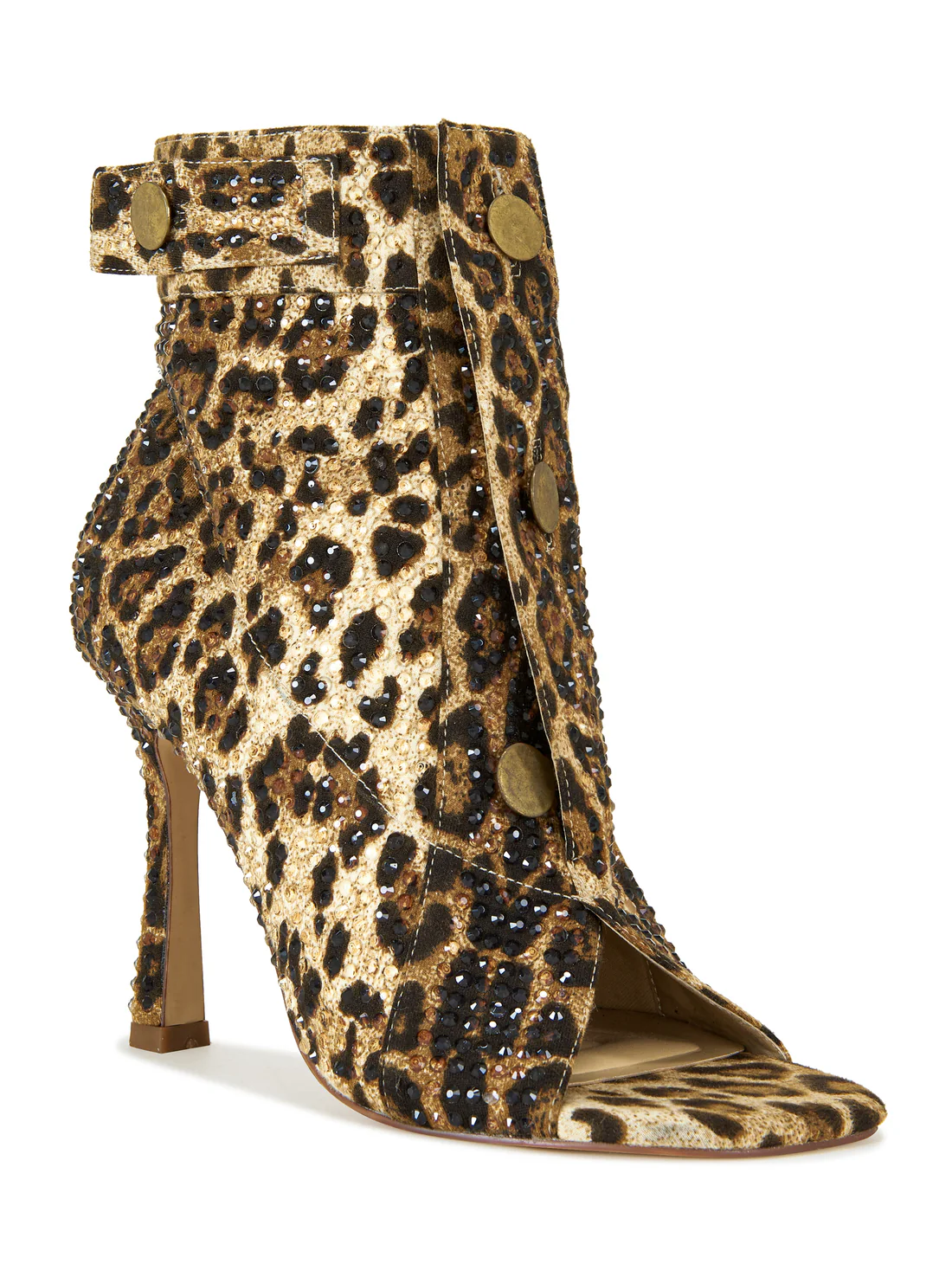 Leopard print stiletto boots