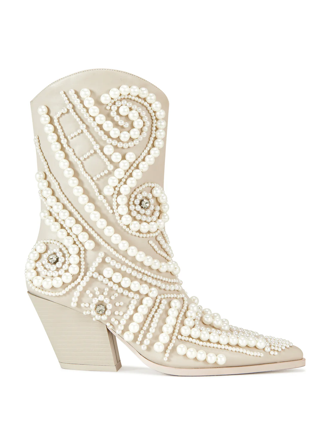 Pearl Embellished Cowboy Boots