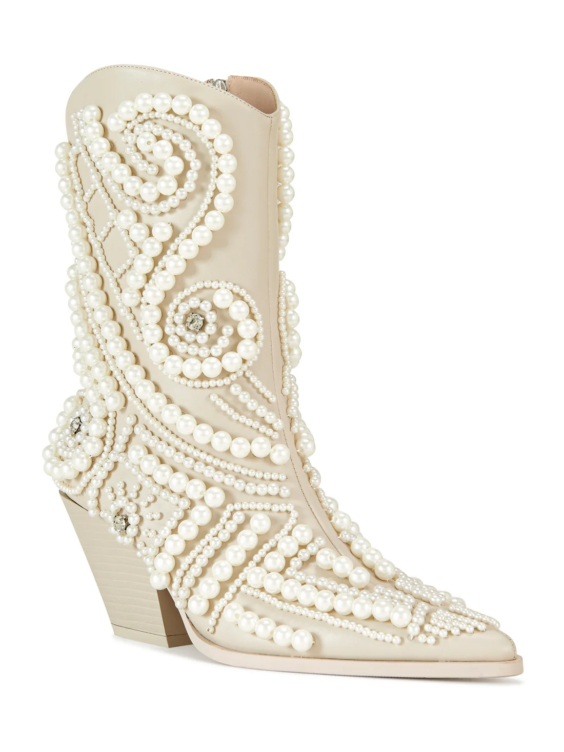 Pearl Embellished Cowboy Boots