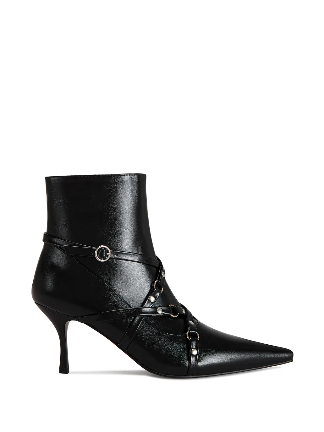 STRAPPY POINTED TOE BOOTIE