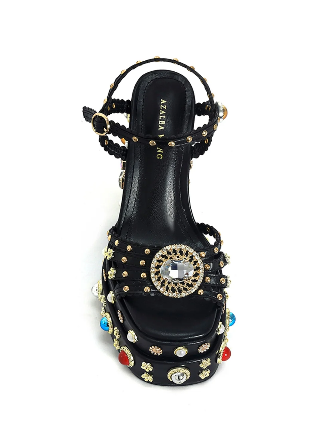 Gem Embellished Platform Sandals