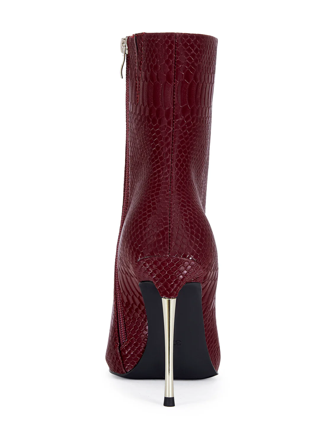BURGUNDY STILETTO BOOTIE