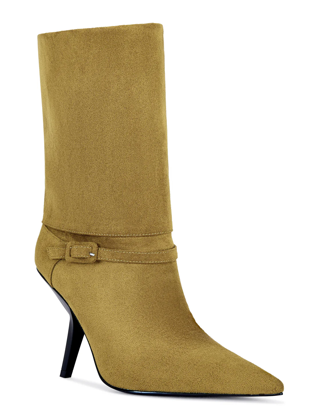 OLIVE FAUX SUEDE STILETTO BOOTIE