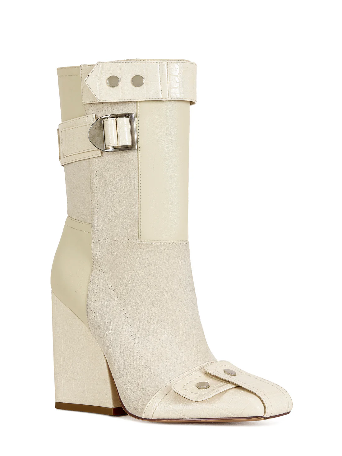 BONE BLOCK HEELED BOOTIE