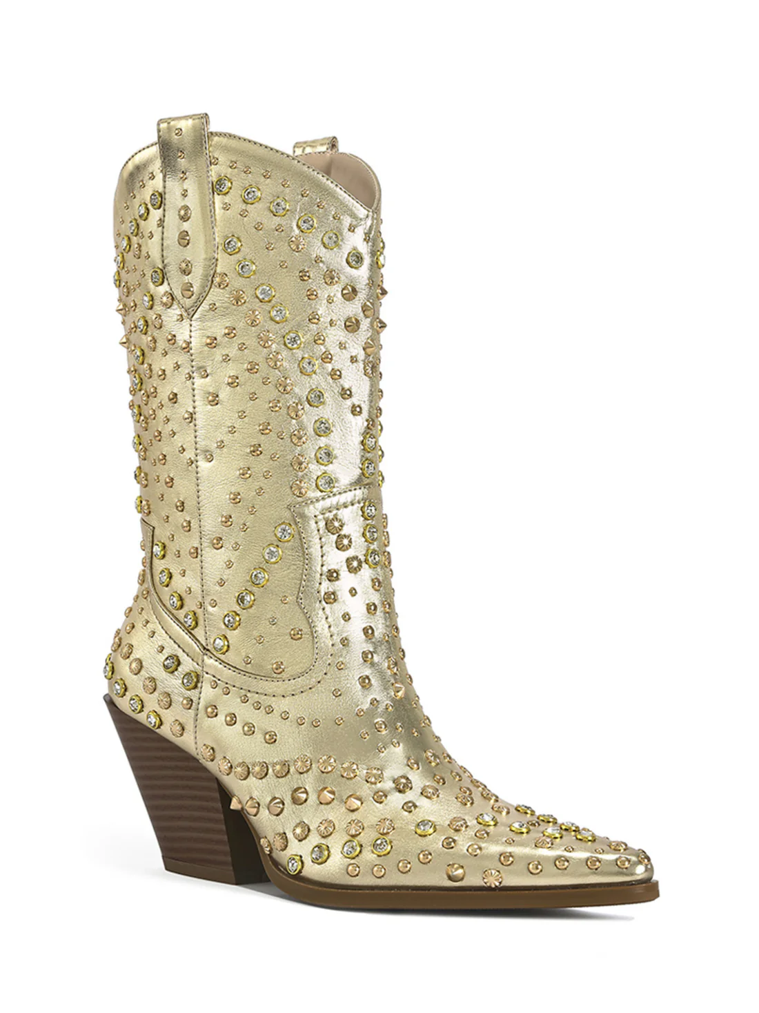 Rhinestone Metallic Cowboy Boots