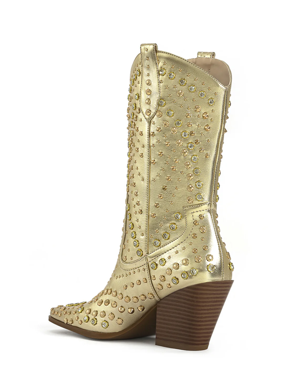 Rhinestone Metallic Cowboy Boots