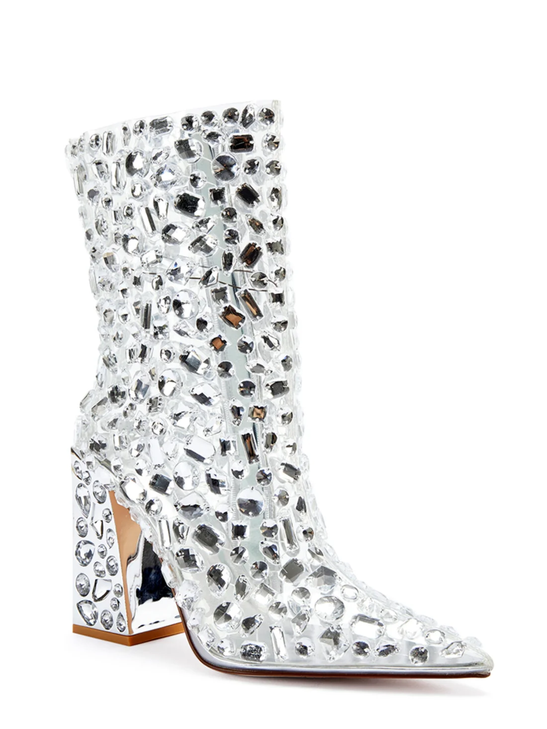 Crystal Clear Block - Heel Boots
