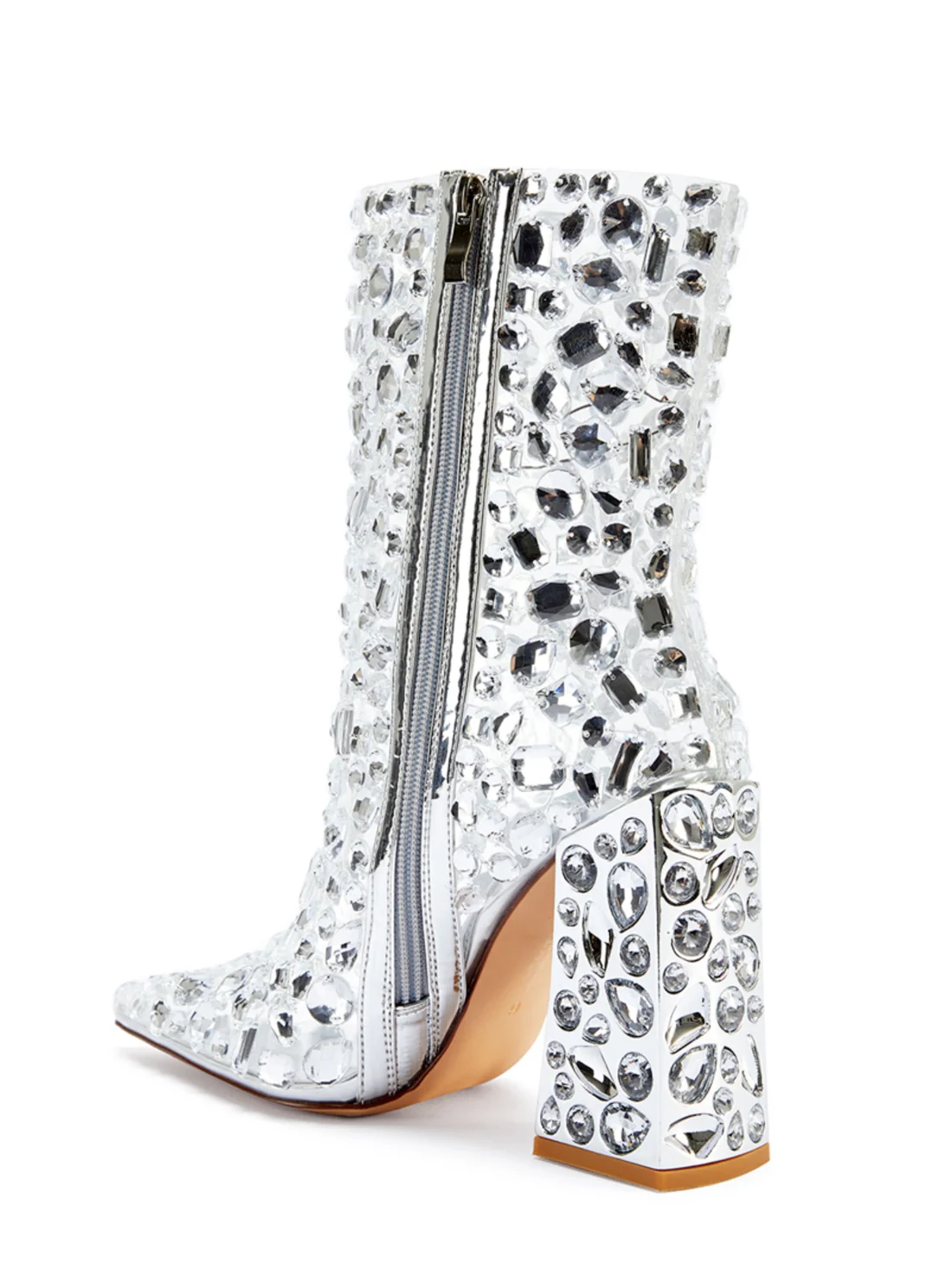 Crystal Clear Block - Heel Boots