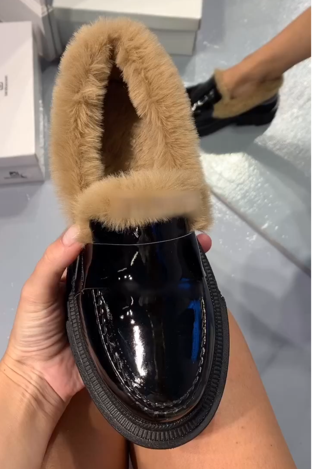 Black Patent Leather Loafers