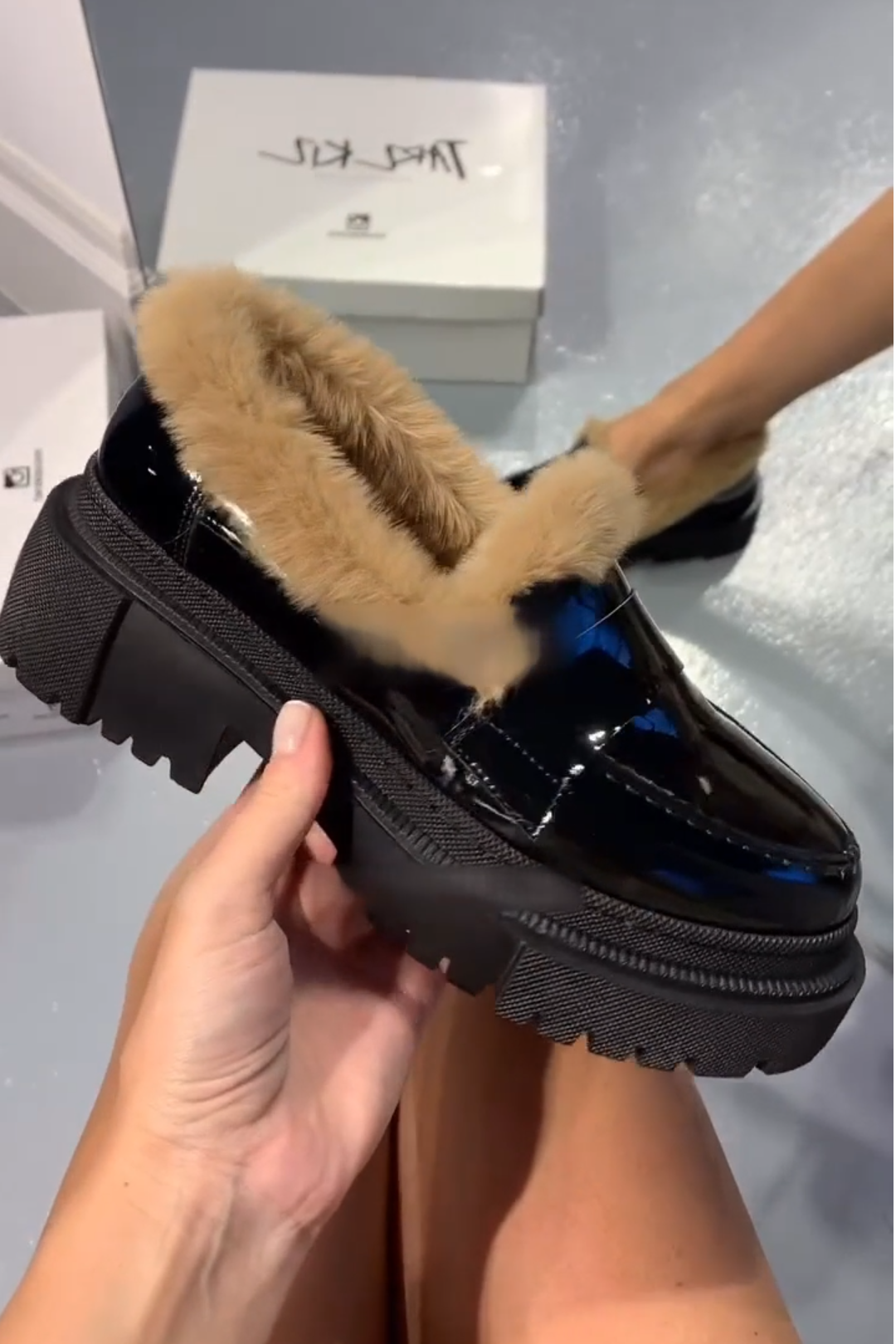 Black Patent Leather Loafers