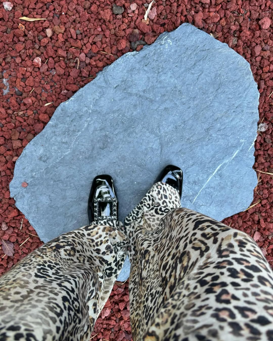 Patent Leather Rhinestone Loafers