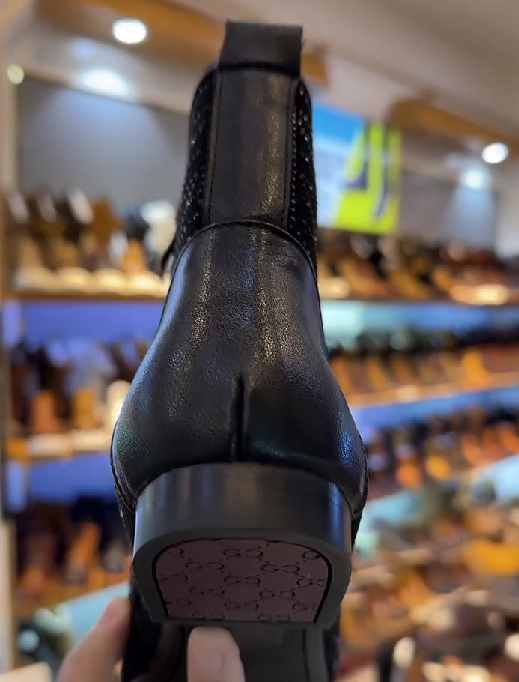 Sparkly Black Rhinestone Ankle Boots