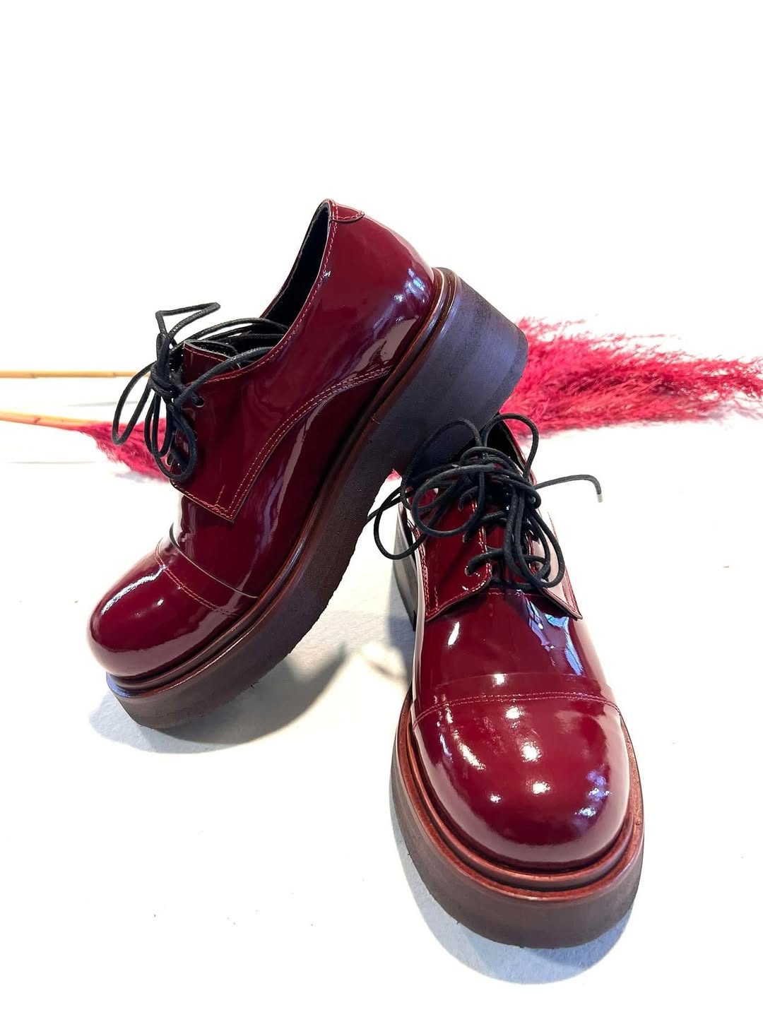 Colorful Suede Platform Oxford Shoes