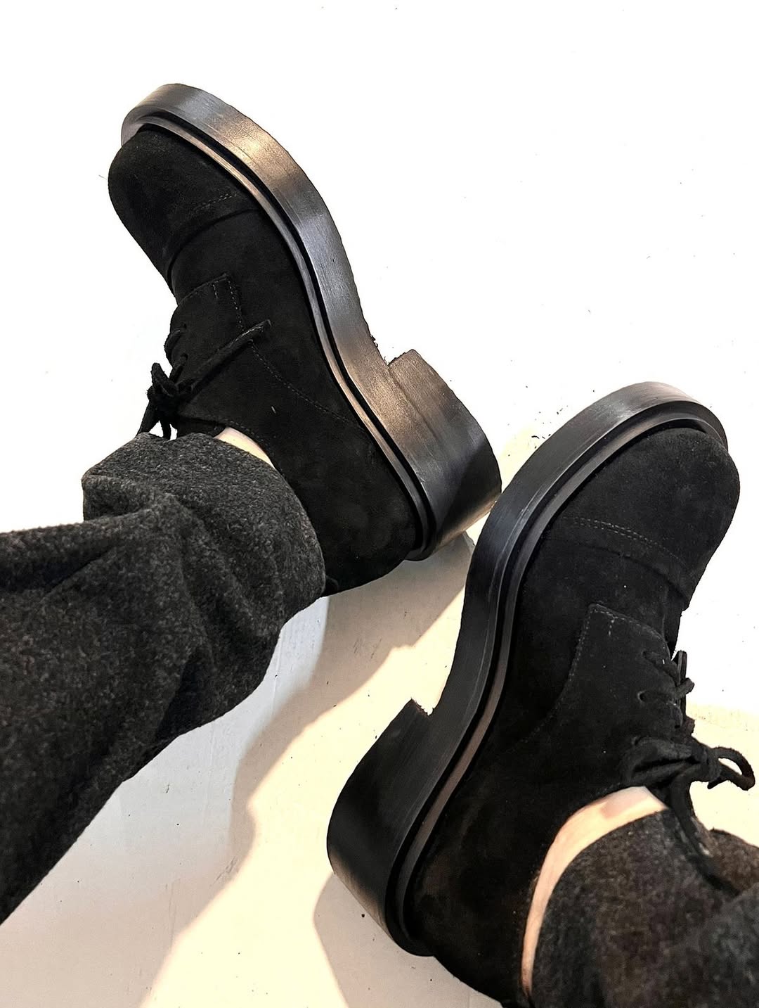 Colorful Suede Platform Oxford Shoes