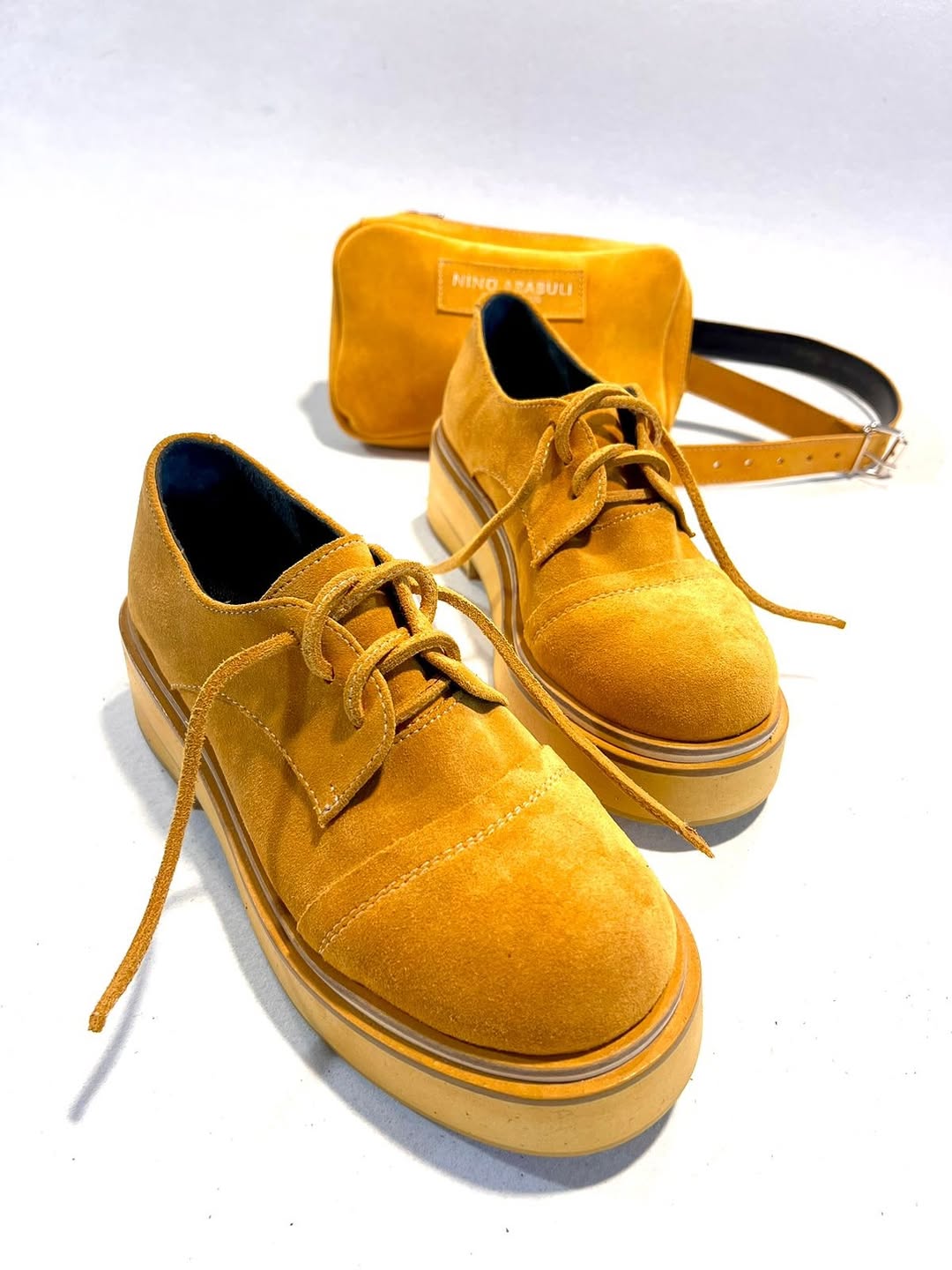 Colorful Suede Platform Oxford Shoes